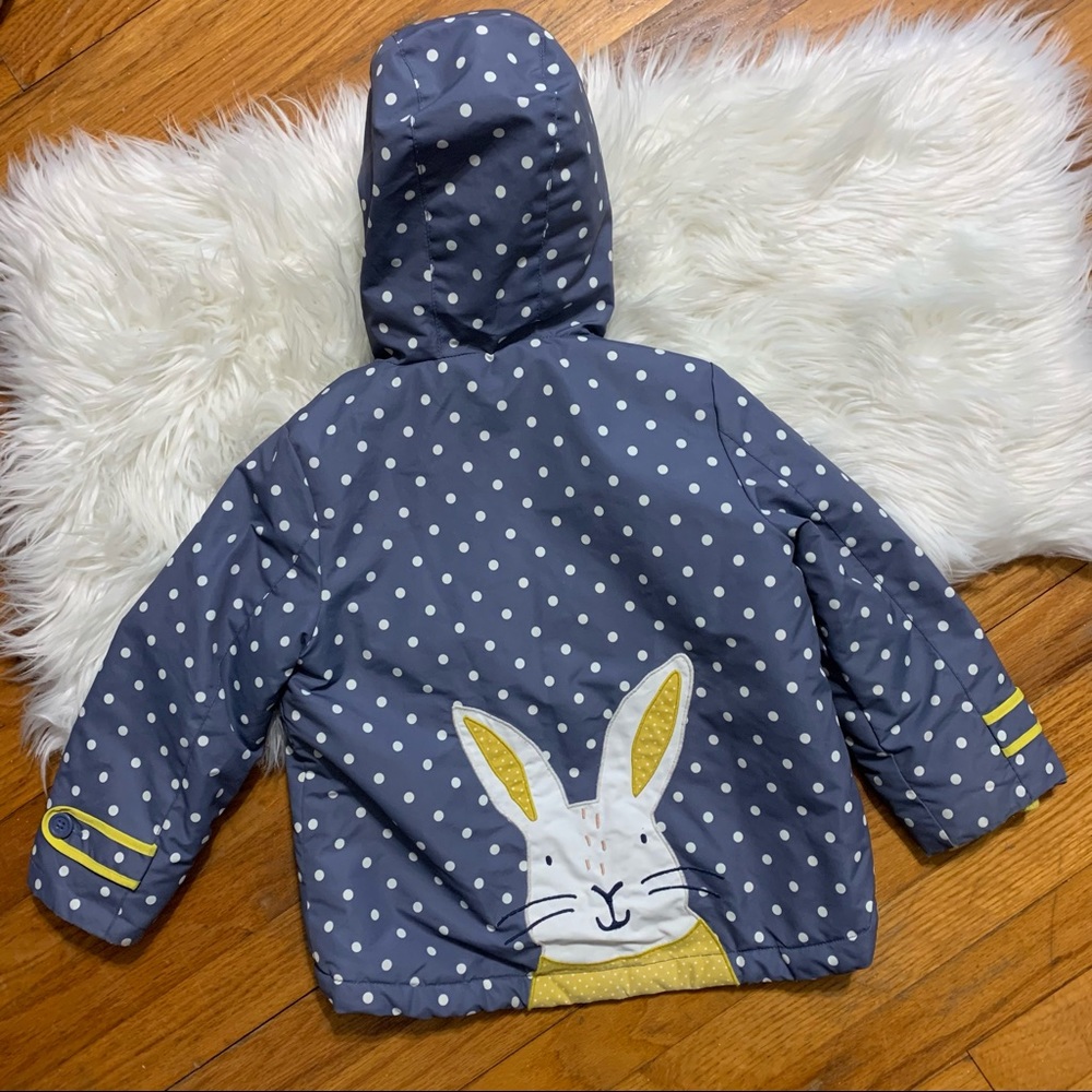 Mini Boden Polkadot Rabbit Sherpa Coat